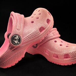 Glittery Pink Kids CROCS